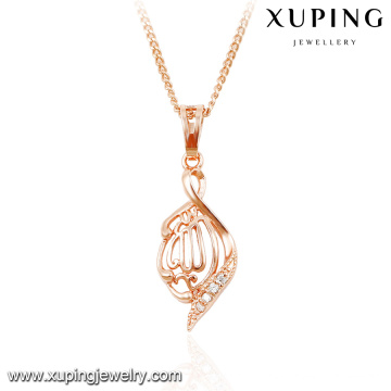 32769-xuping moda rosa cor de ouro diaomond pingente muçulmano